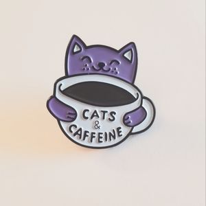 Cats & Caffeine Enamel Pin